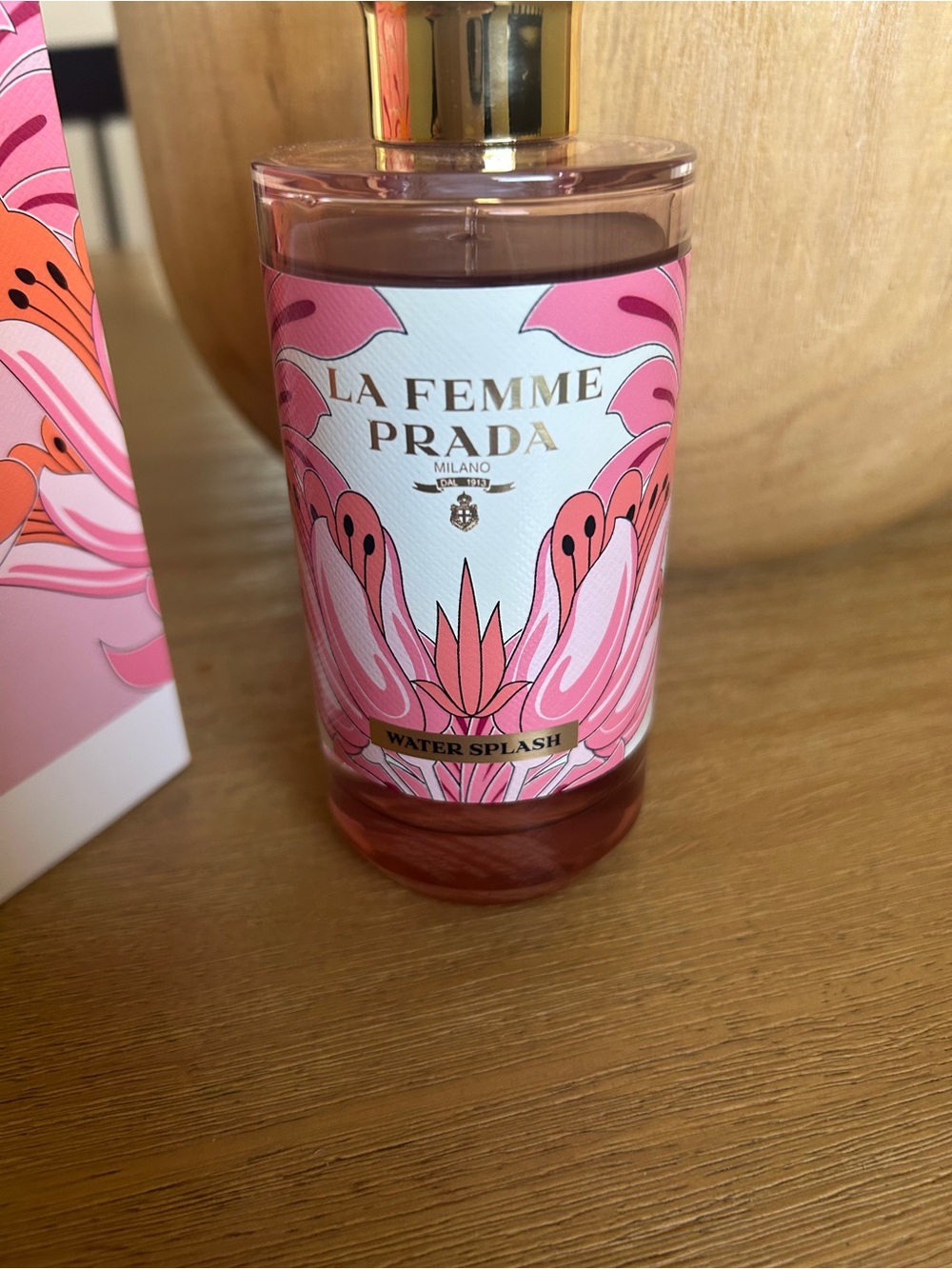 Prada La Femme Water Splash - Pink & Orange Floral Box - Picture 3 of 6